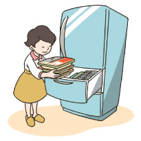 すぐに冷凍庫へ