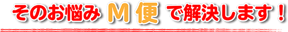 そのお悩みM便で解決します