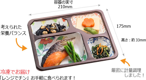 考えられた栄養バランス!厳密に計量調理しました!冷凍でお届け「レンジでチン」お手軽に食べられます!